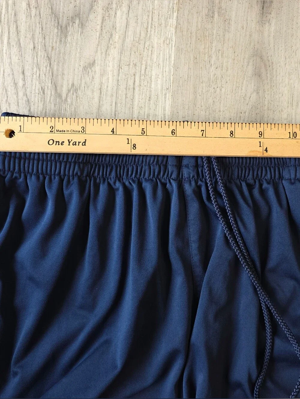 Adidas ClimaLite Mens Athletic Shorts Large Navy Blue 3 Stripe Drawstring